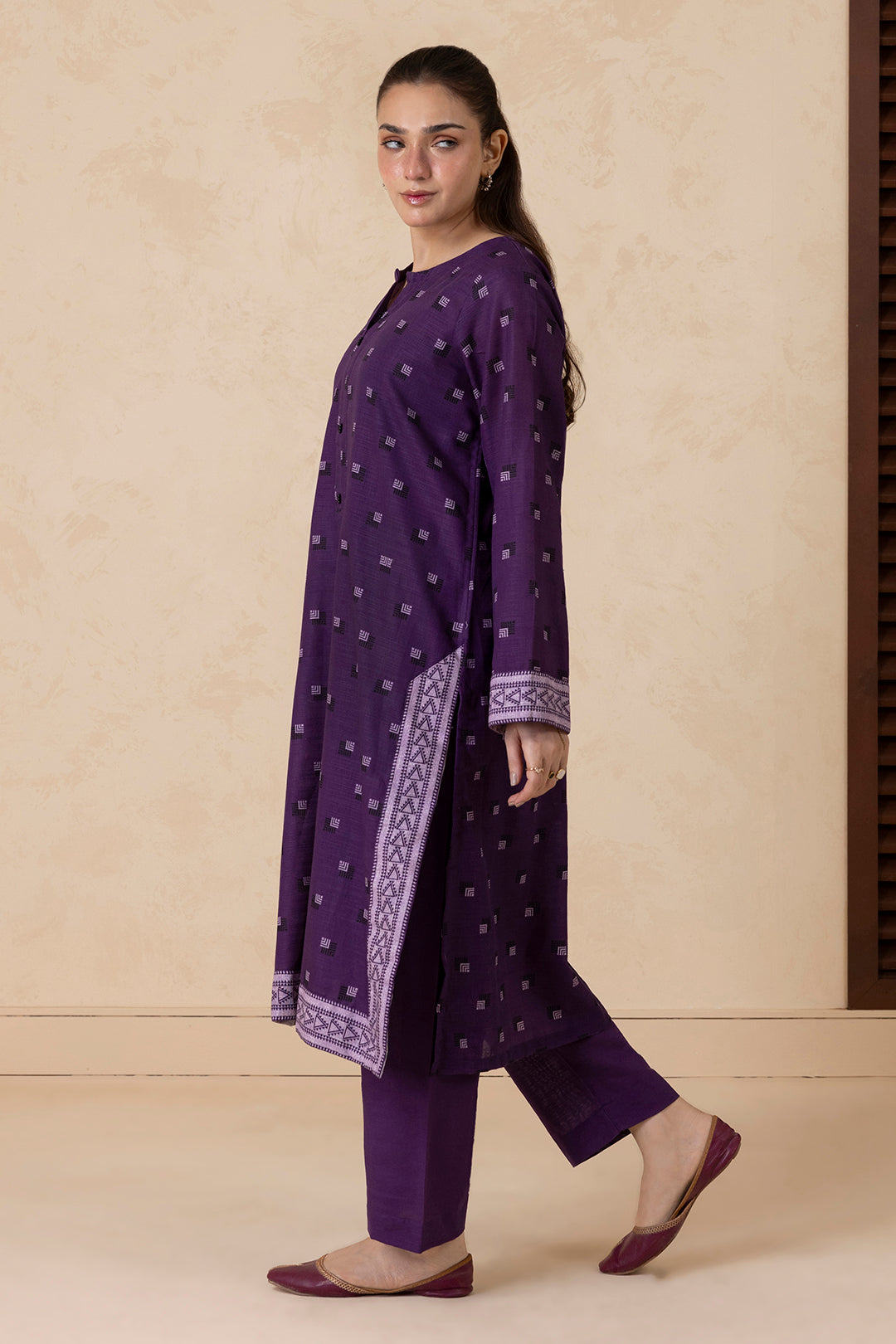 Kurta Shawl Trouser - 2870