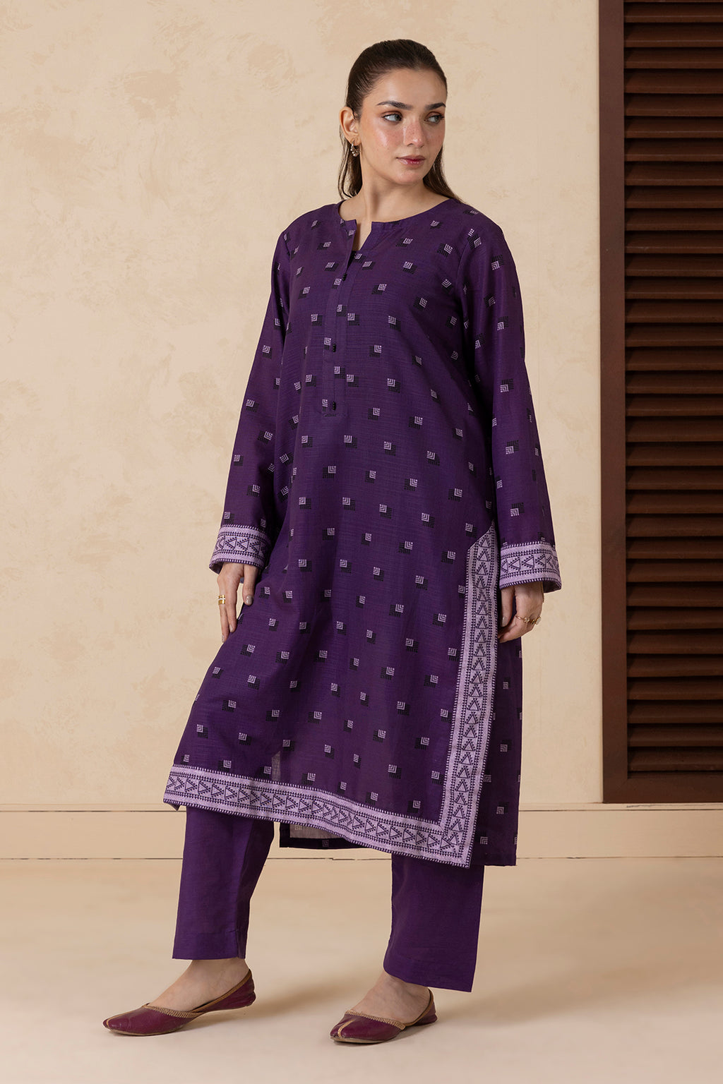 Kurta Shawl Trouser - 2870