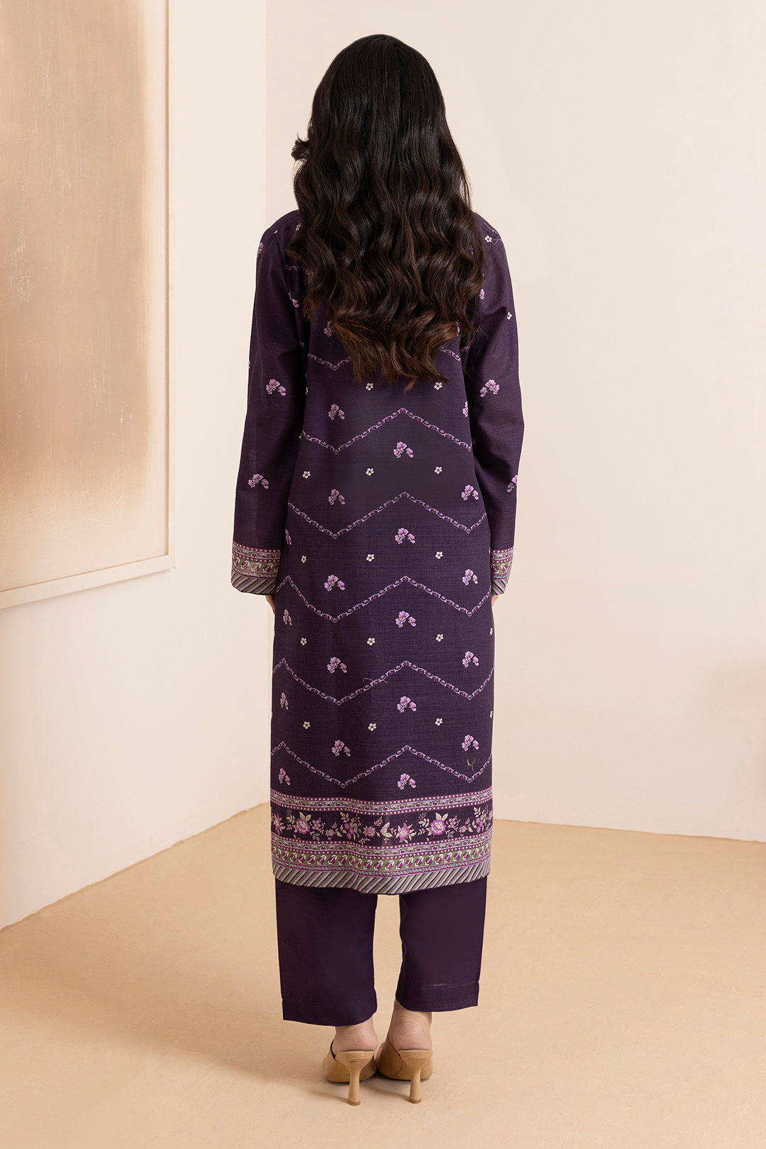 Kurta Shawl Trouser - 2872