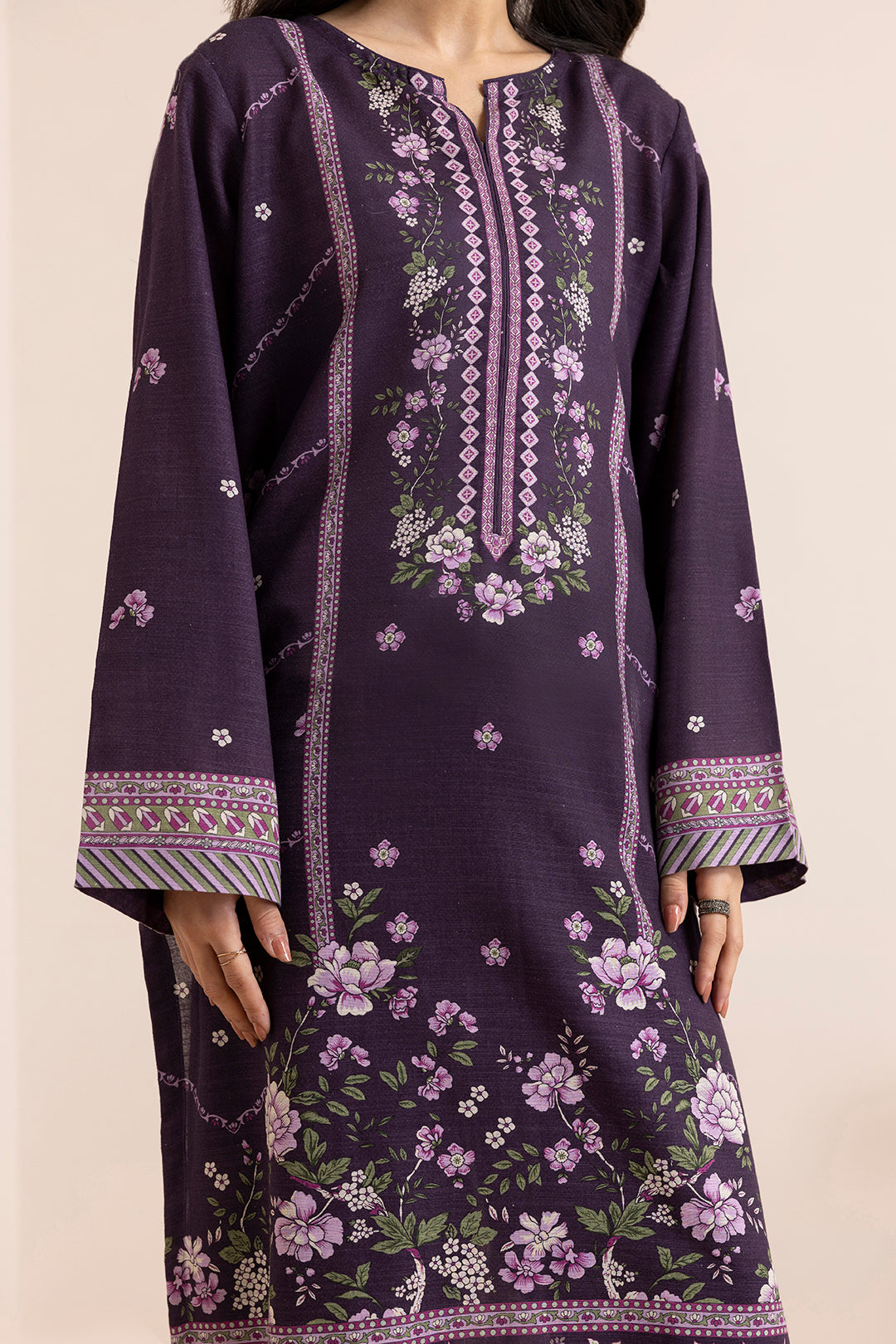 Kurta Shawl Trouser - 2872