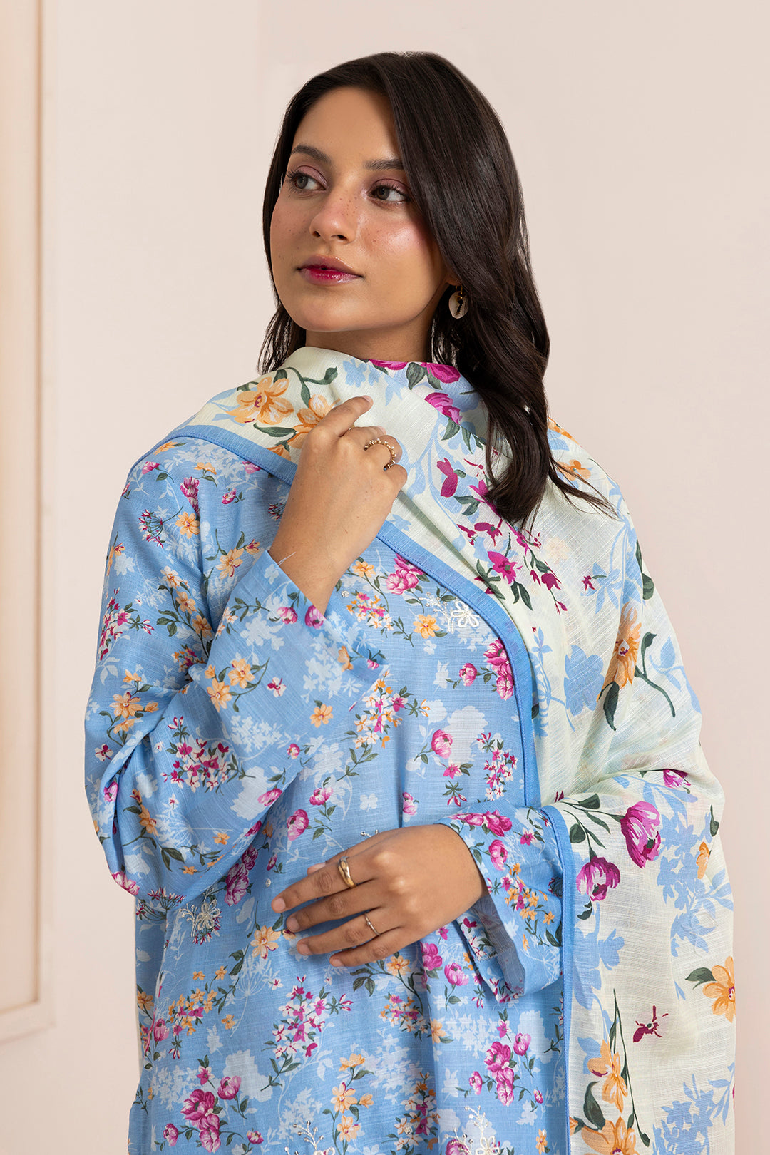 Embroidered Kurta Dupatta Trouser - 2882