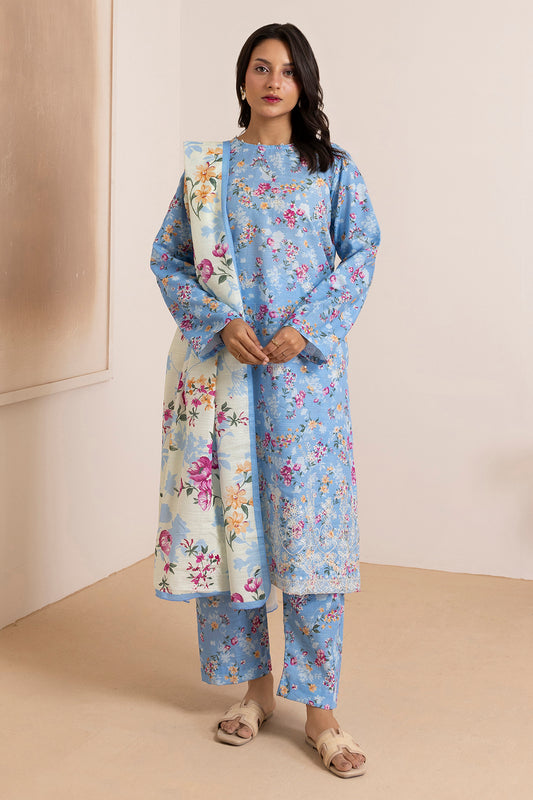 Embroidered Kurta Dupatta Trouser - 2882