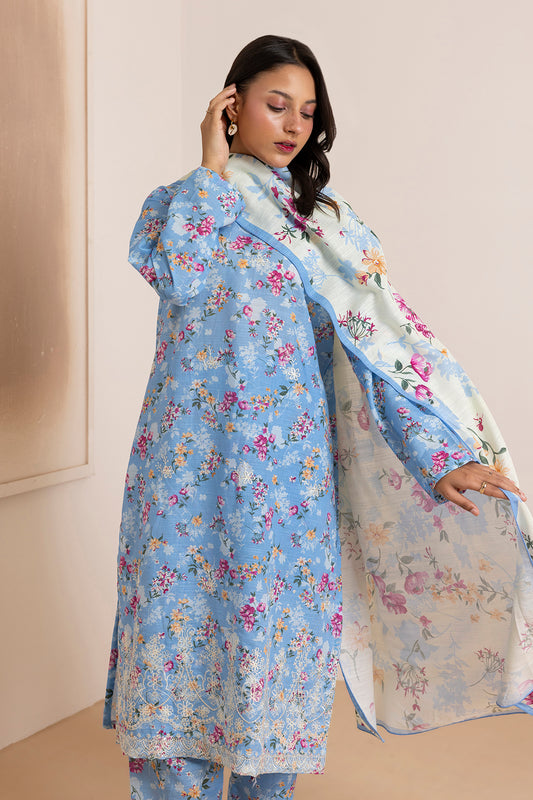 Embroidered Kurta Dupatta Trouser - 2882