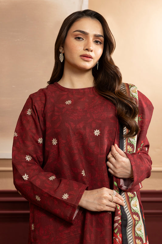 Embroidered Kurta Dupatta Trouser - 2884