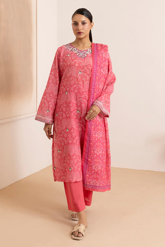 Embroidered Kurta Dupatta Trouser - 2885