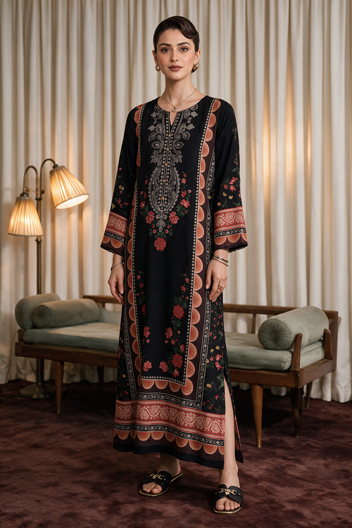 Embroidered Kaftaan Dress - 1125