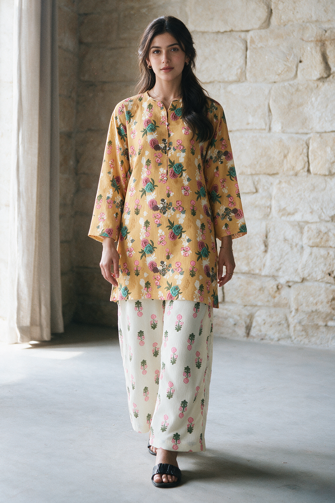 Embroidered Kurta Trouser - 1248