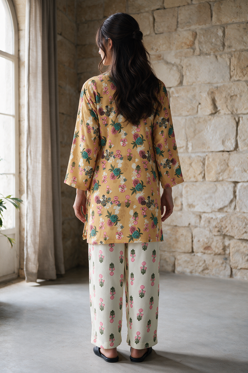 Embroidered Kurta Trouser - 1248