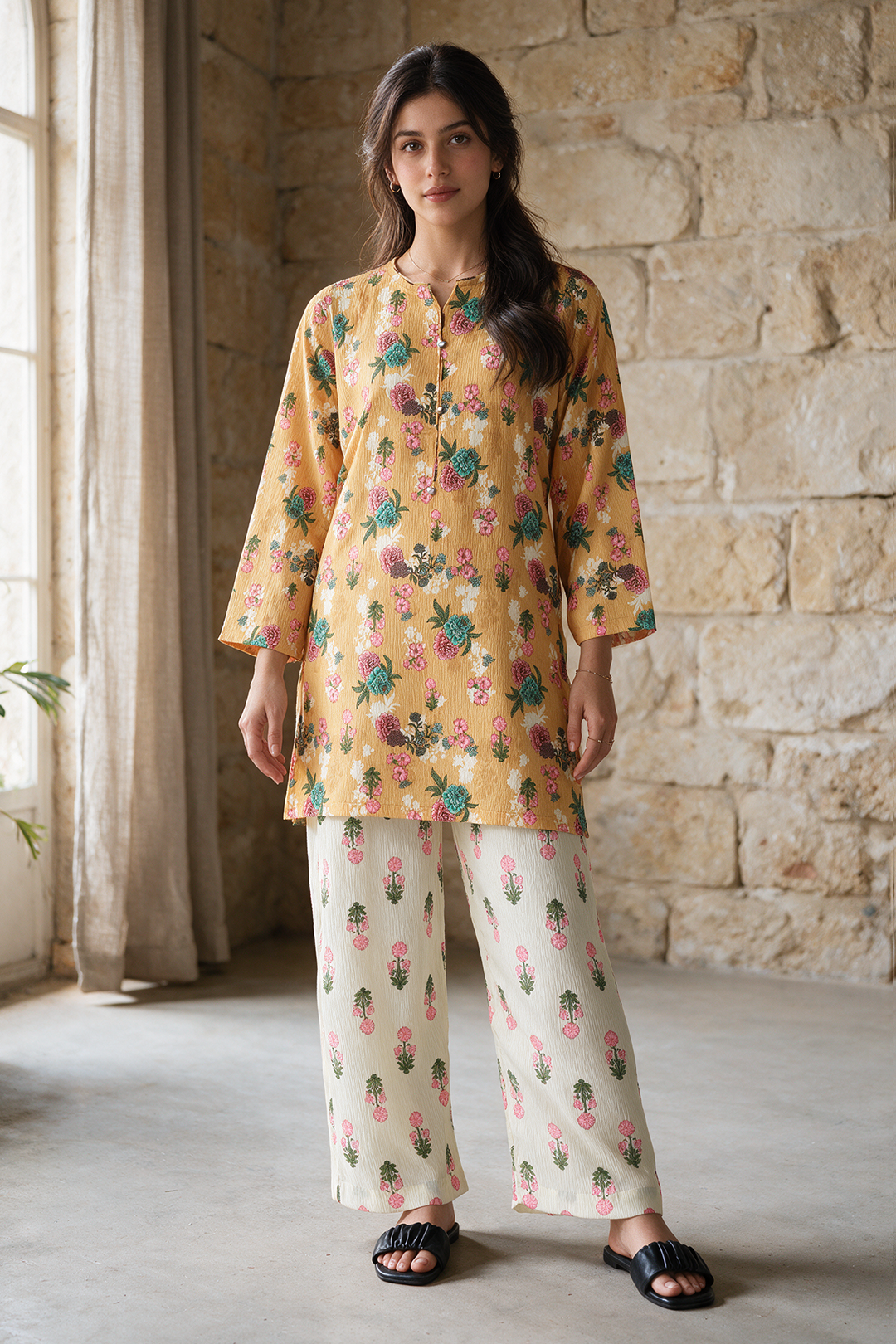 Embroidered Kurta Trouser - 1248