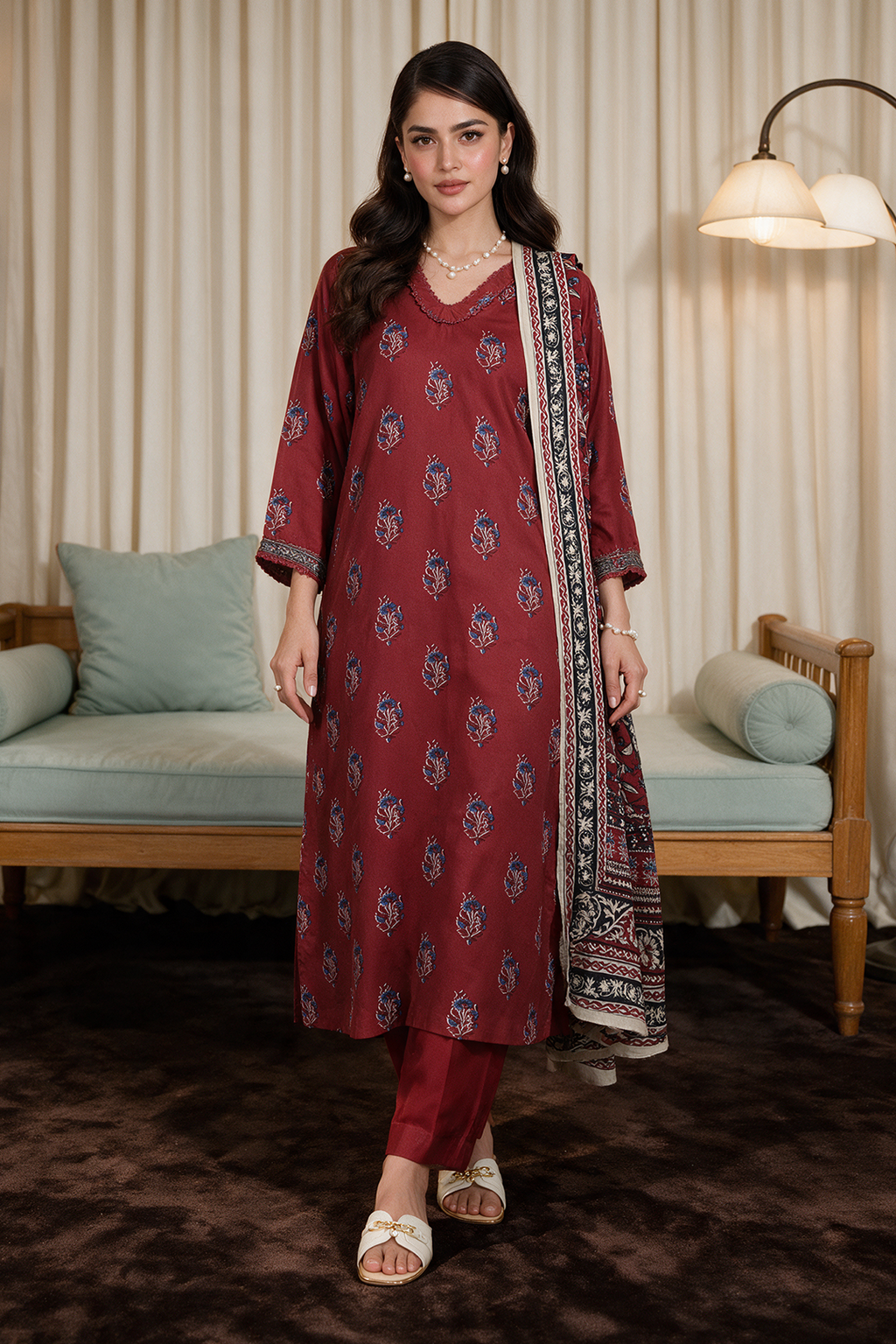 Kurta Dupatta Trouser - 1177