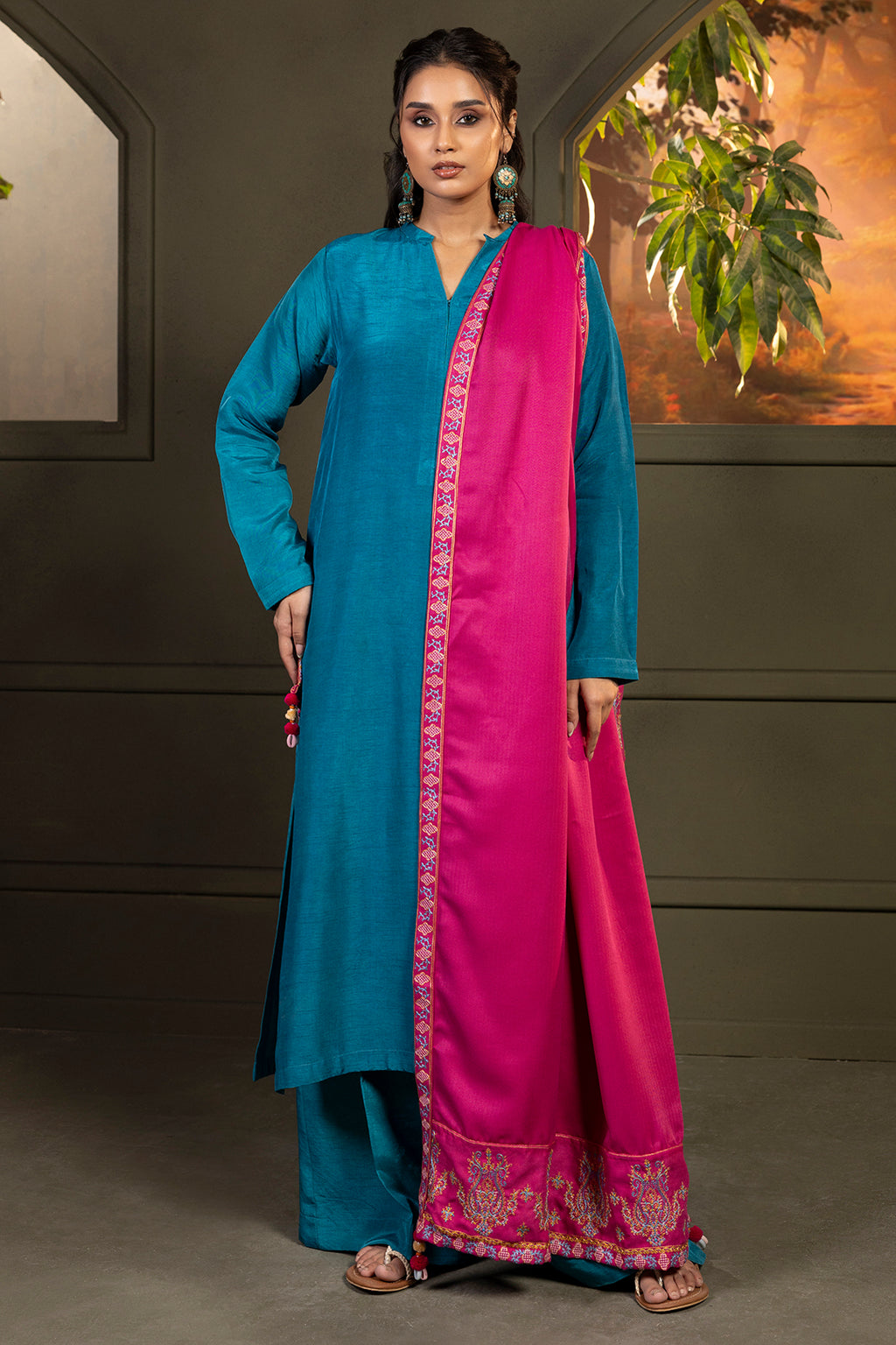 Embroidered Shawl - 0011