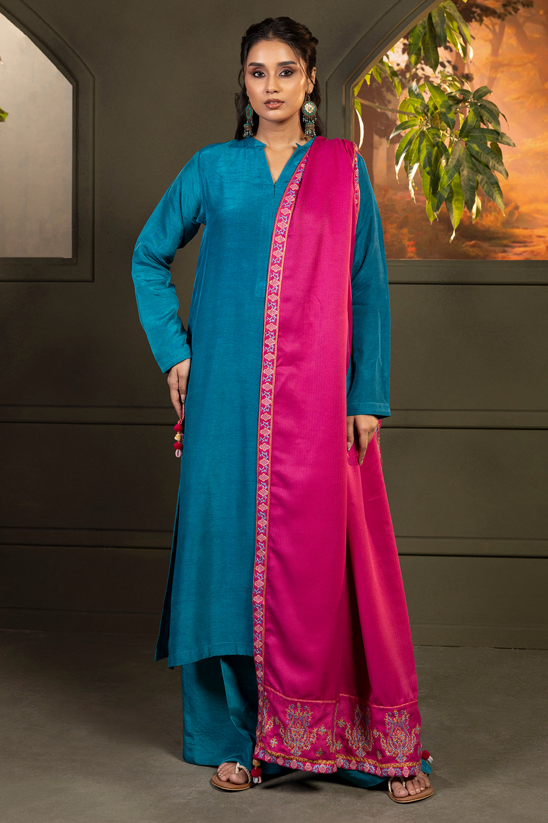 Embroidered Shawl - 0011