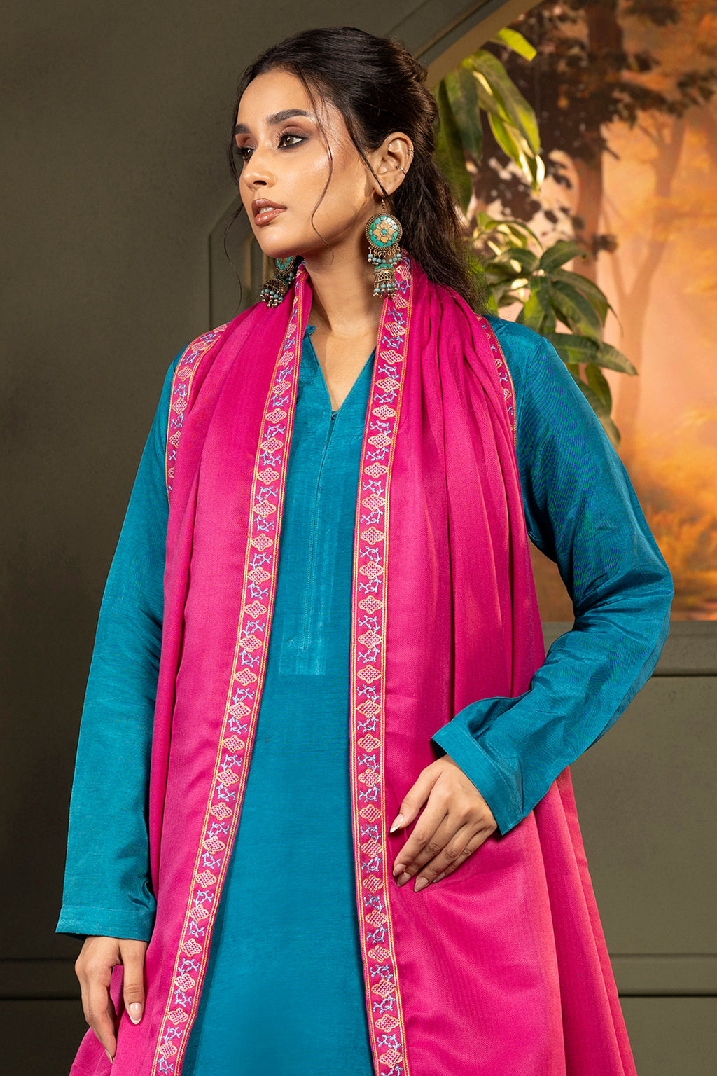Embroidered Shawl - 0011