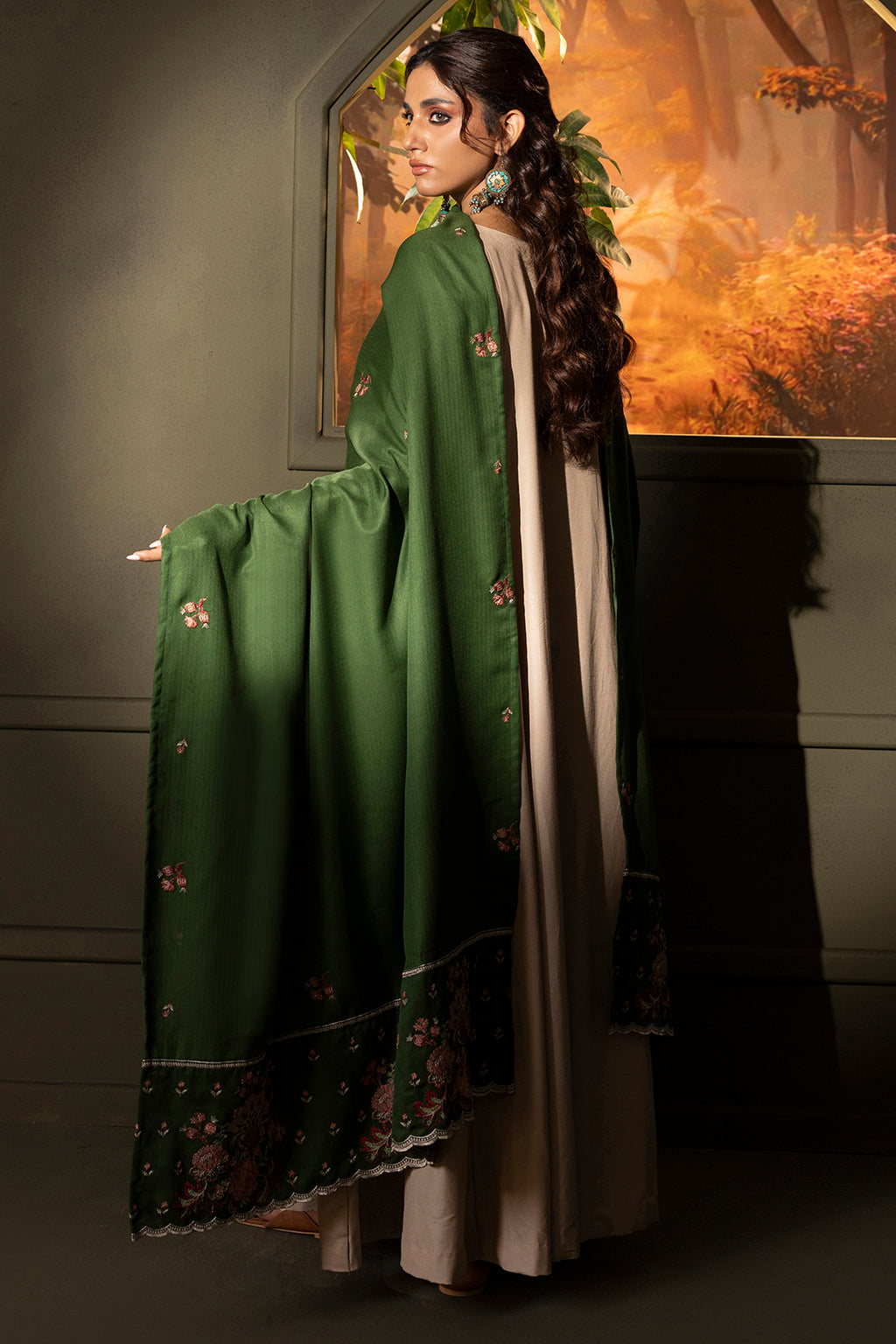 Embroidered Shawl - 0012