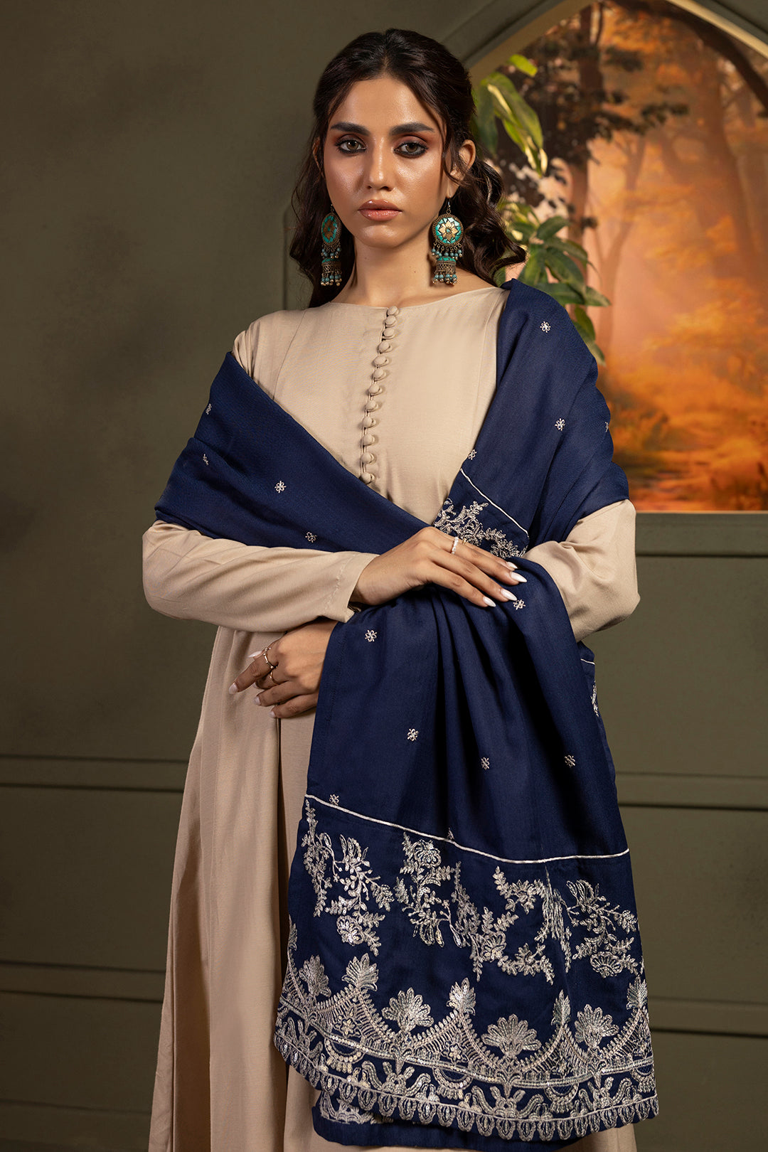 Embroidered Shawl - 0018