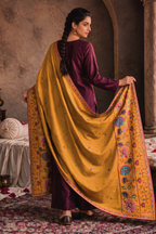Resham Embroidered Shawl - 0009