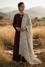 Resham Embroidered Shawl - 0013