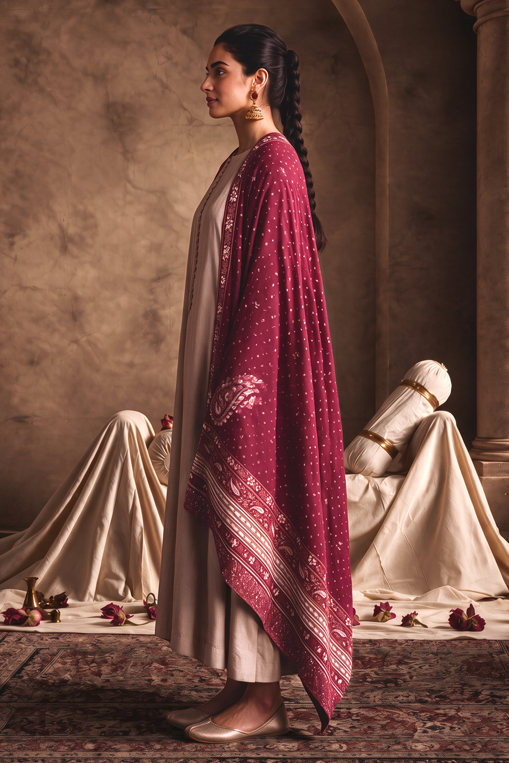 Chikankari Shawl - 0002