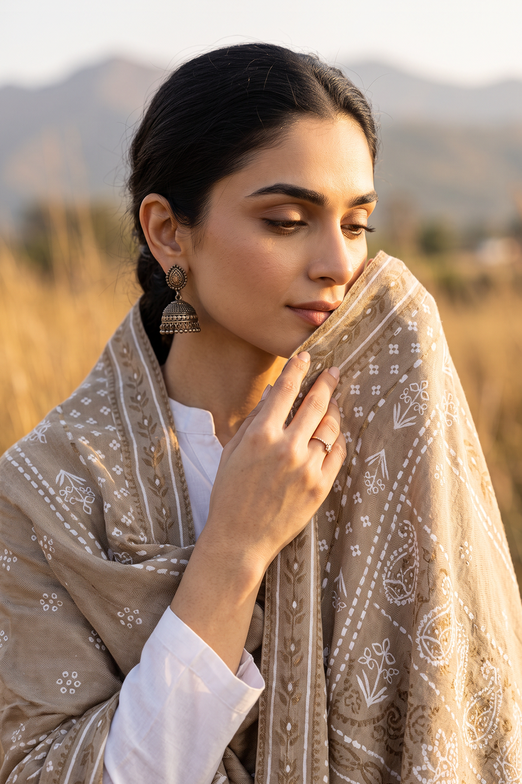 Hand Embellished Shawl - 0024