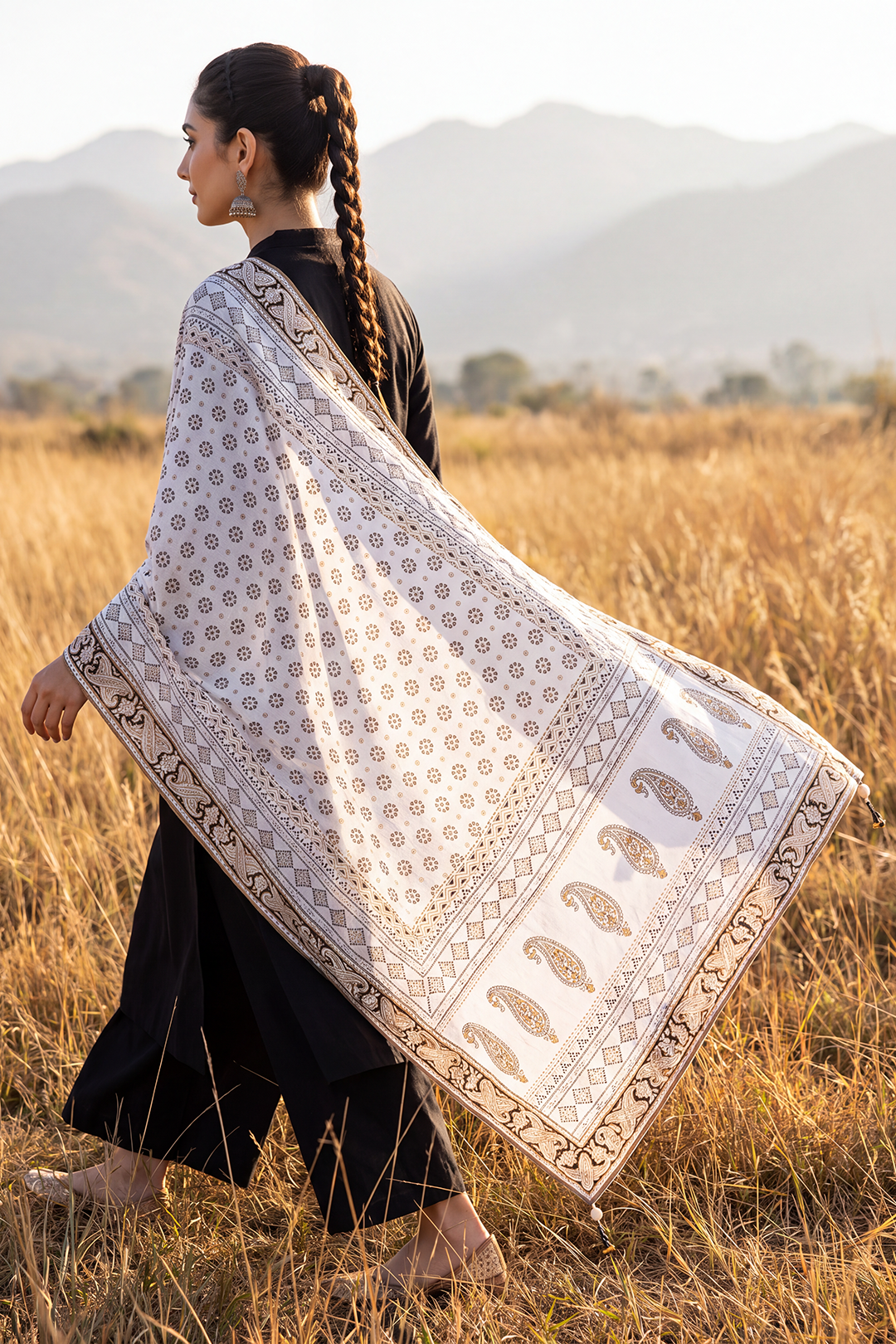 Chikankari Shawl - 0034