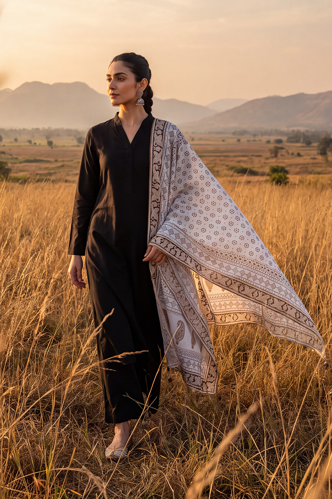 Chikankari Shawl - 0034