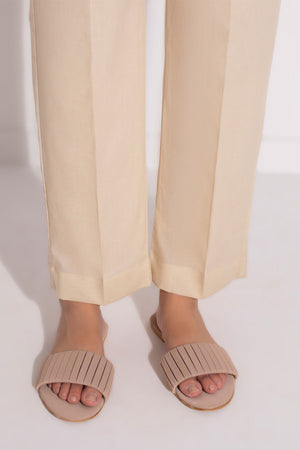 Straight Trouser Cambric Beige - 0001