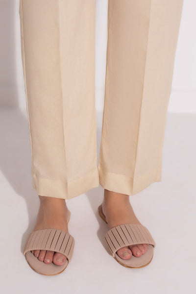 Straight Trouser Cambric Beige - 0001