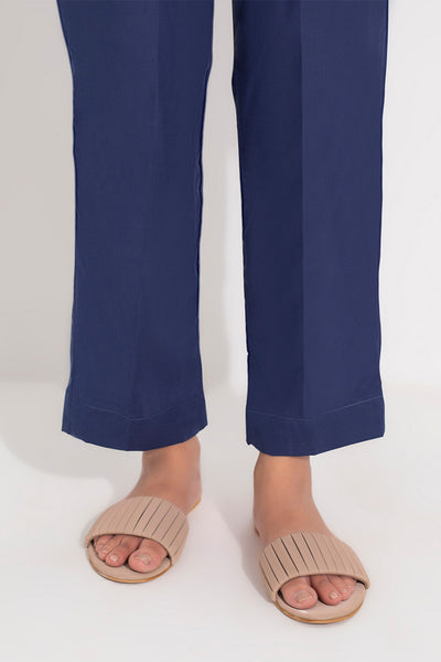 Straight Trouser Cambric Navy Blue - 0001