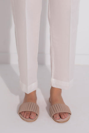 Straight Trouser Cambric White - 0001