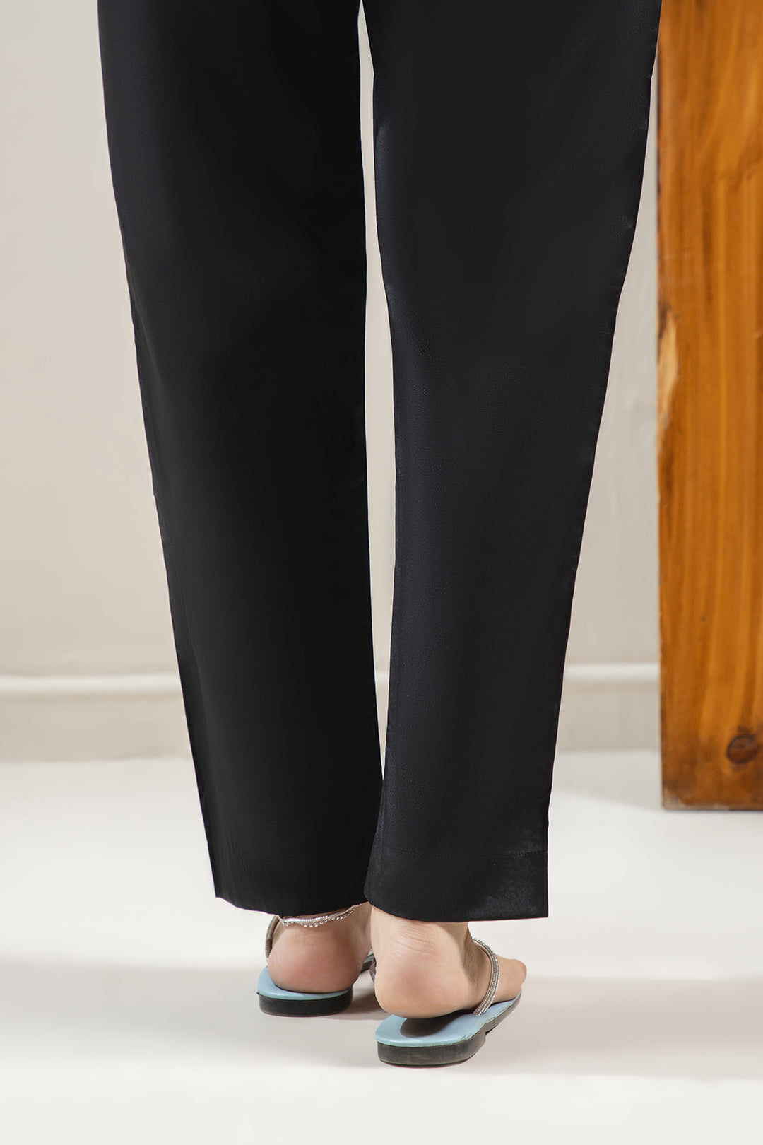 Straight Trouser Cotton Silk Black - 0025