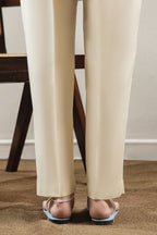 Straight Trouser Cotton Silk Off White - 0025