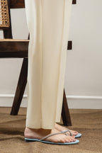 Straight Trouser Cotton Silk Off White - 0025