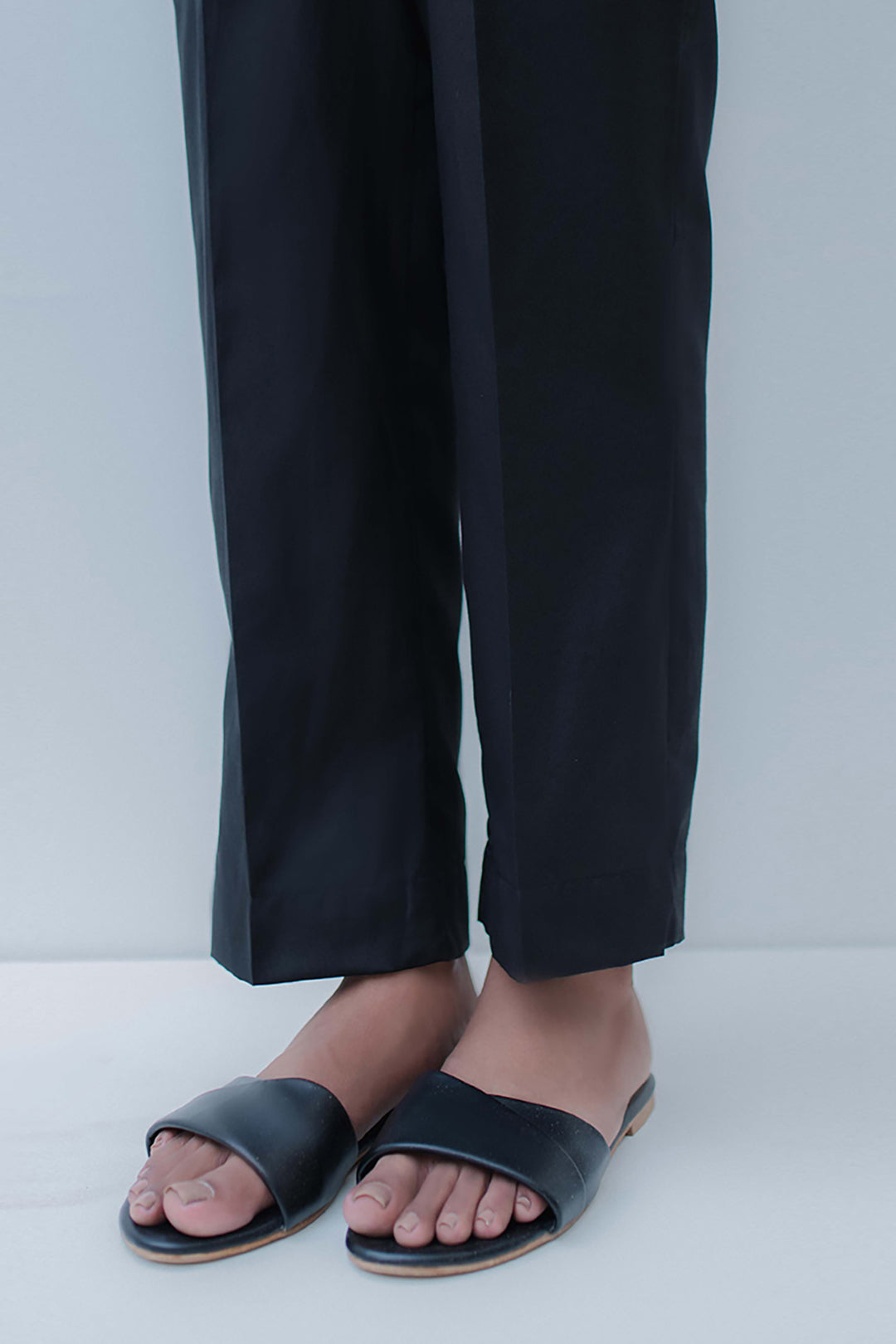 Straight Trouser Cotton Silk Black - 0025