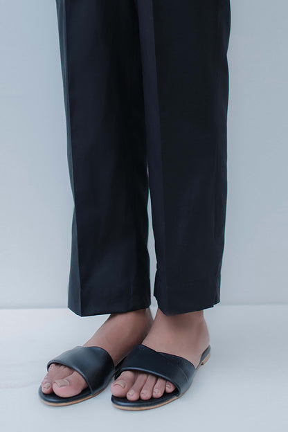 Straight Trouser Cotton Silk Black - 0025