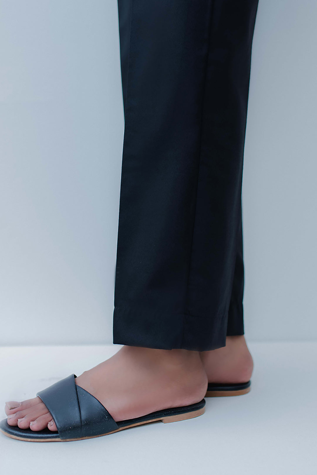 Straight Trouser Cotton Silk Black - 0025