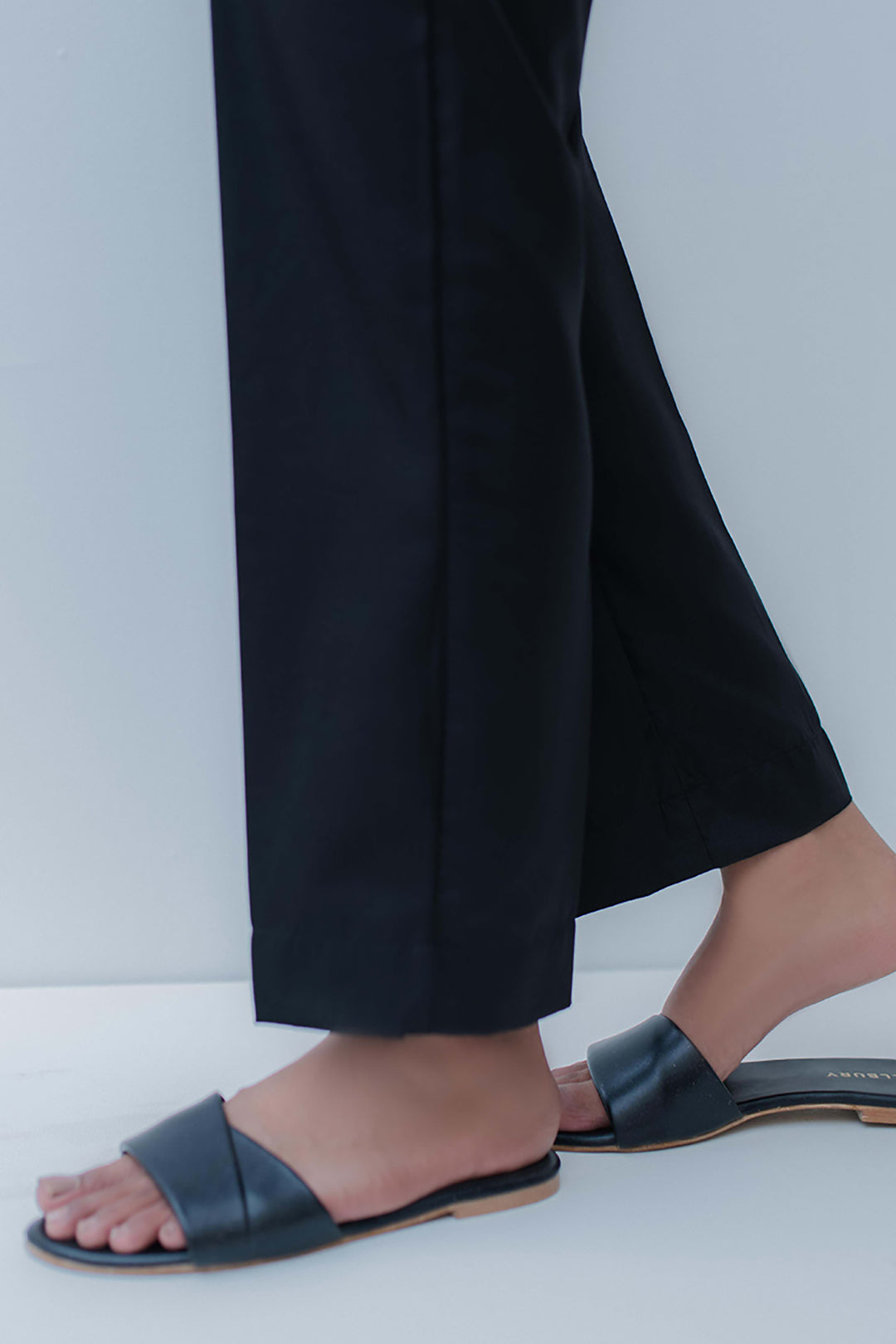 Straight Trouser Cotton Silk Black - 0025