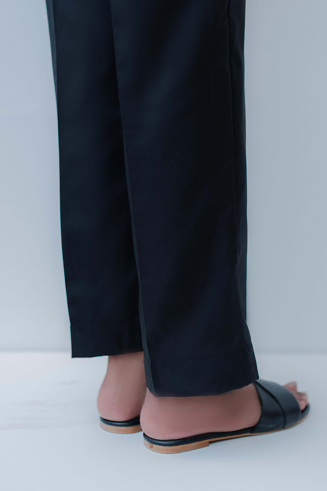 Straight Trouser Cotton Silk Black - 0025