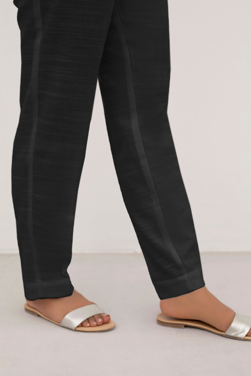 Straight Trouser Khaddar Black - 0003