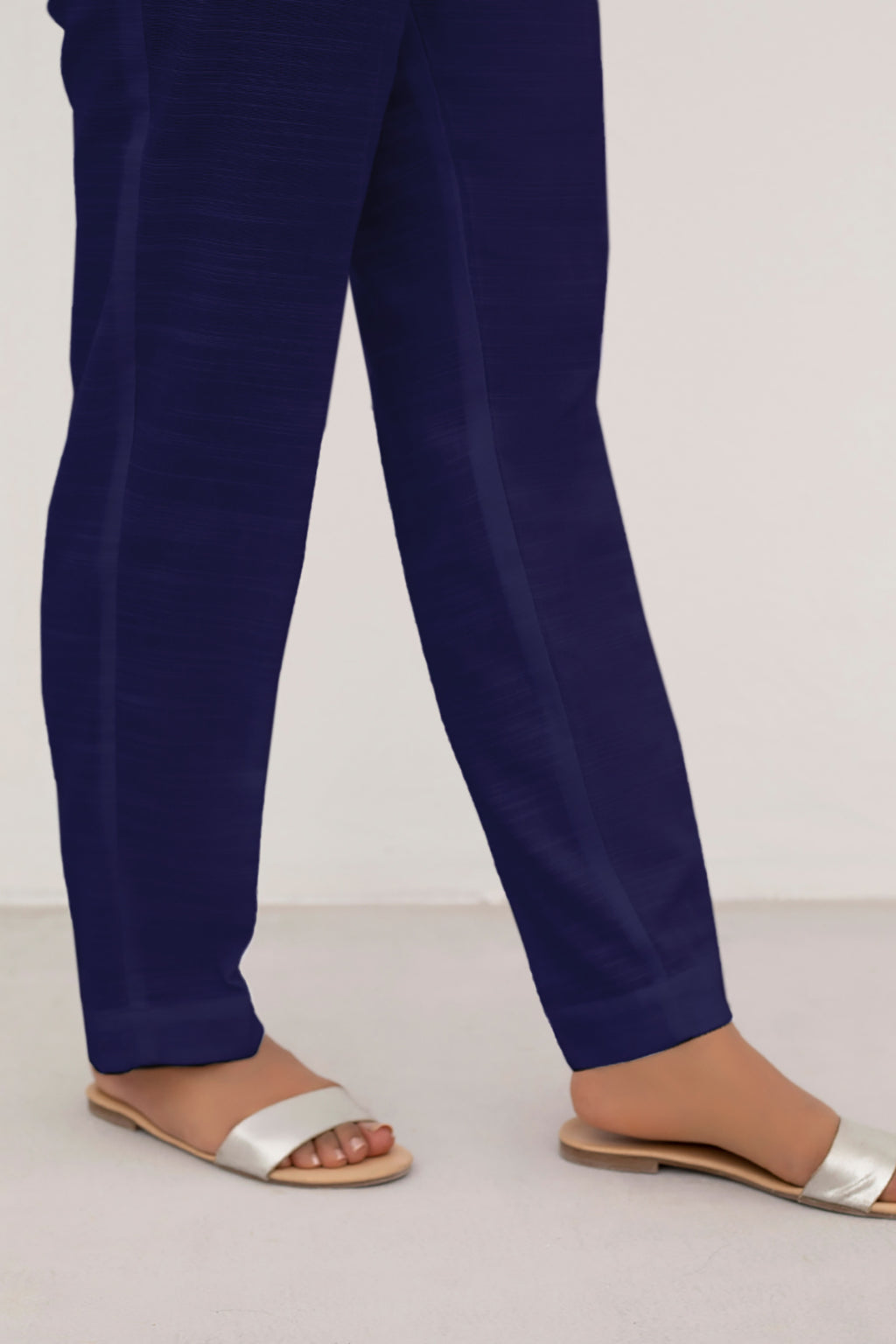 Straight Trouser Khaddar Navy Blue - 0003