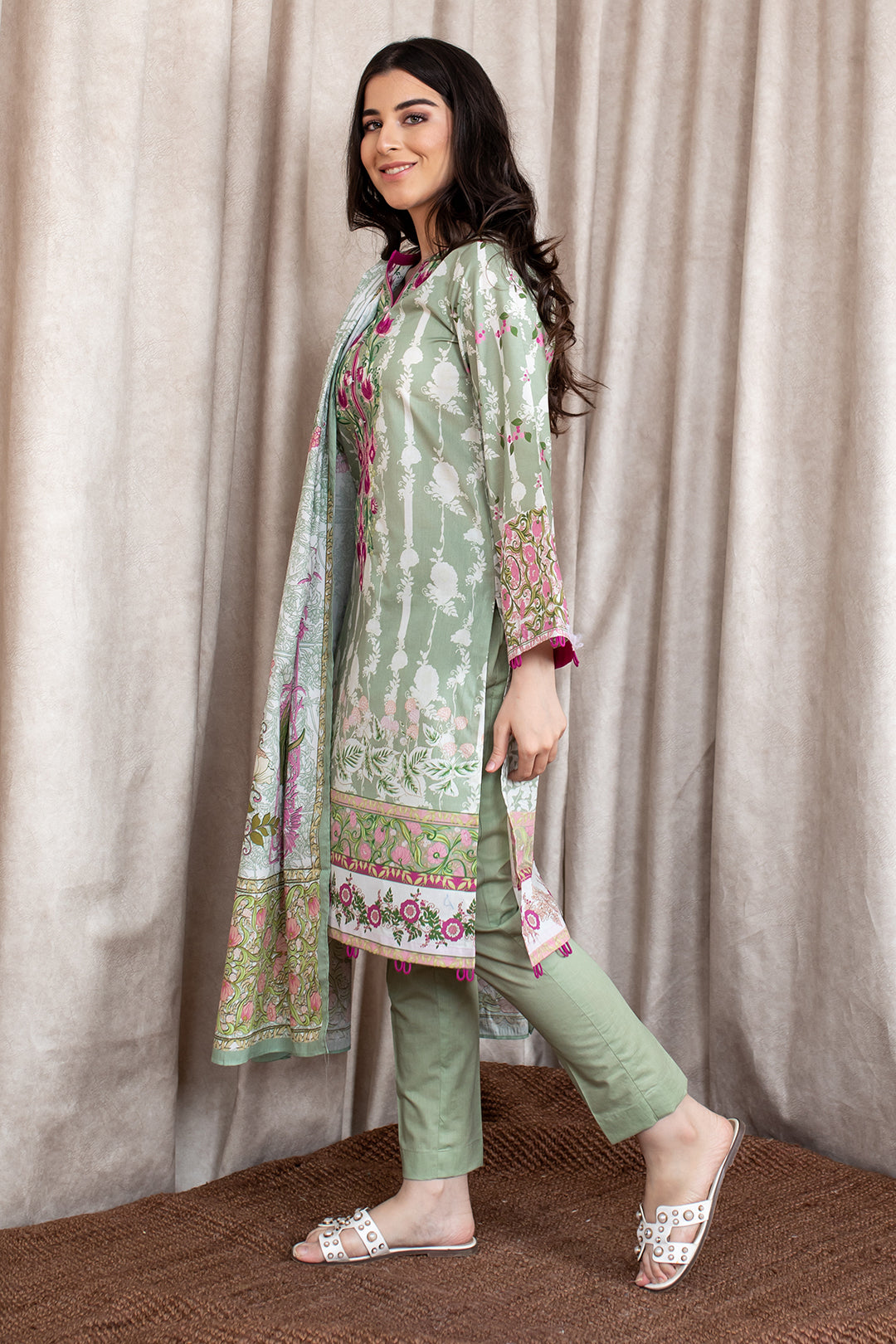 Embroidered Shirt Shalwar Dupatta - 0364