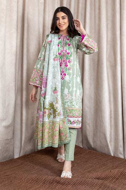 Embroidered Shirt Shalwar Dupatta - 0364