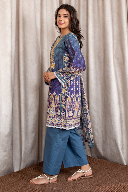 Embroidered Shirt Shalwar Dupatta - 0368