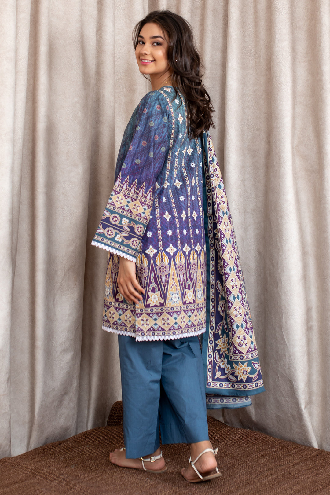 Embroidered Shirt Shalwar Dupatta - 0368