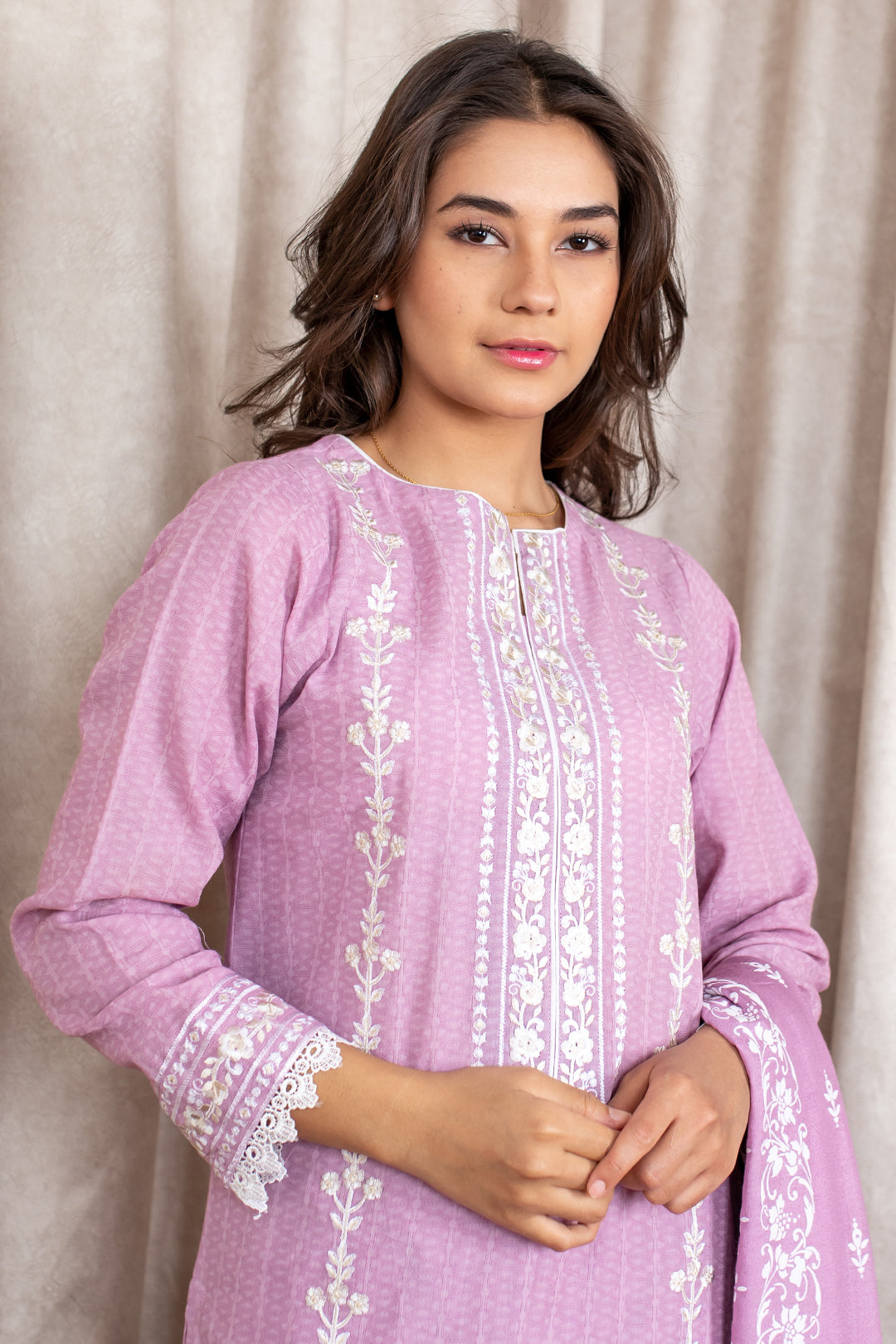 Embroidered Shirt Shalwar Dupatta - 0380