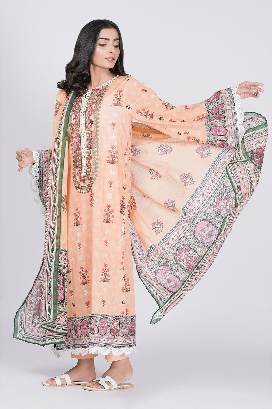 Embroidered Shirt Dupatta - 0573