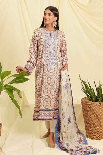 Embroidered Shirt Shalwar Dupatta - 0458