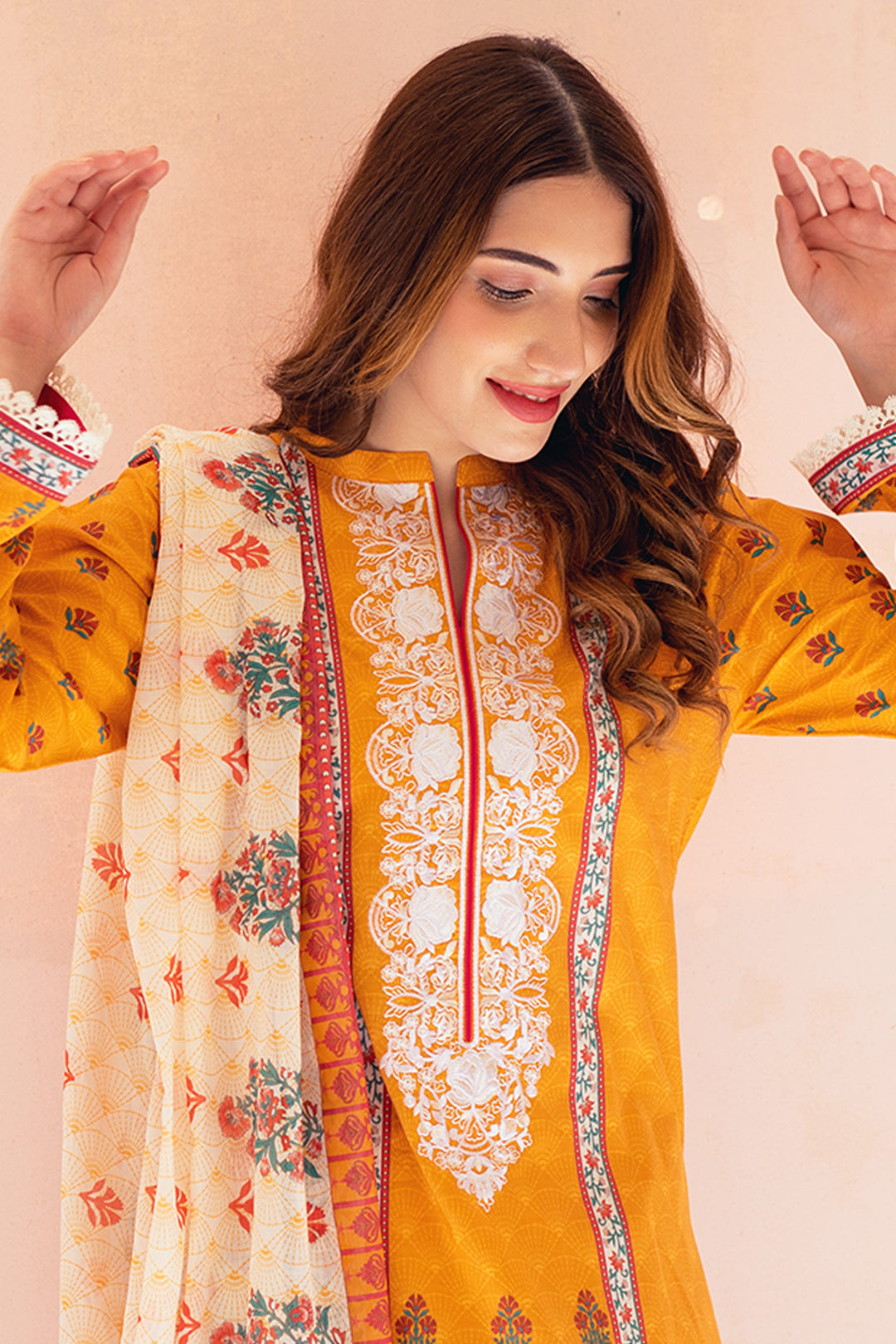 Embroidered Shirt Shalwar Dupatta - 0536