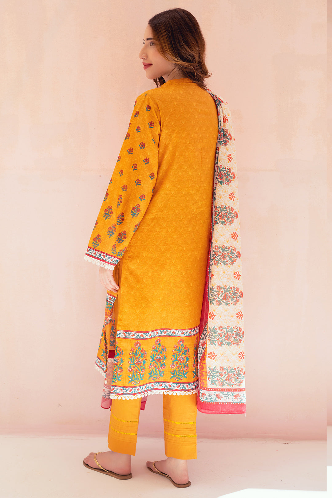 Embroidered Shirt Shalwar Dupatta - 0536