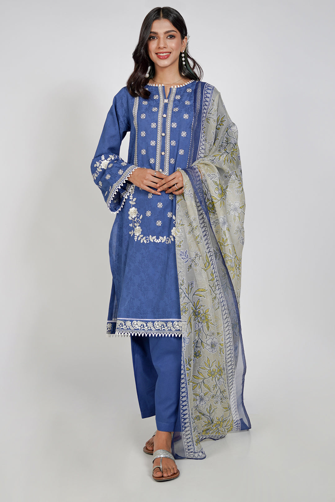 Embroidered Shirt Shalwar Dupatta - 0555