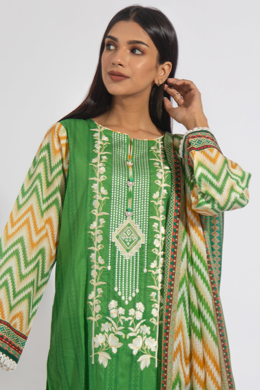 Embroidered Shirt Shalwar Dupatta - 0599